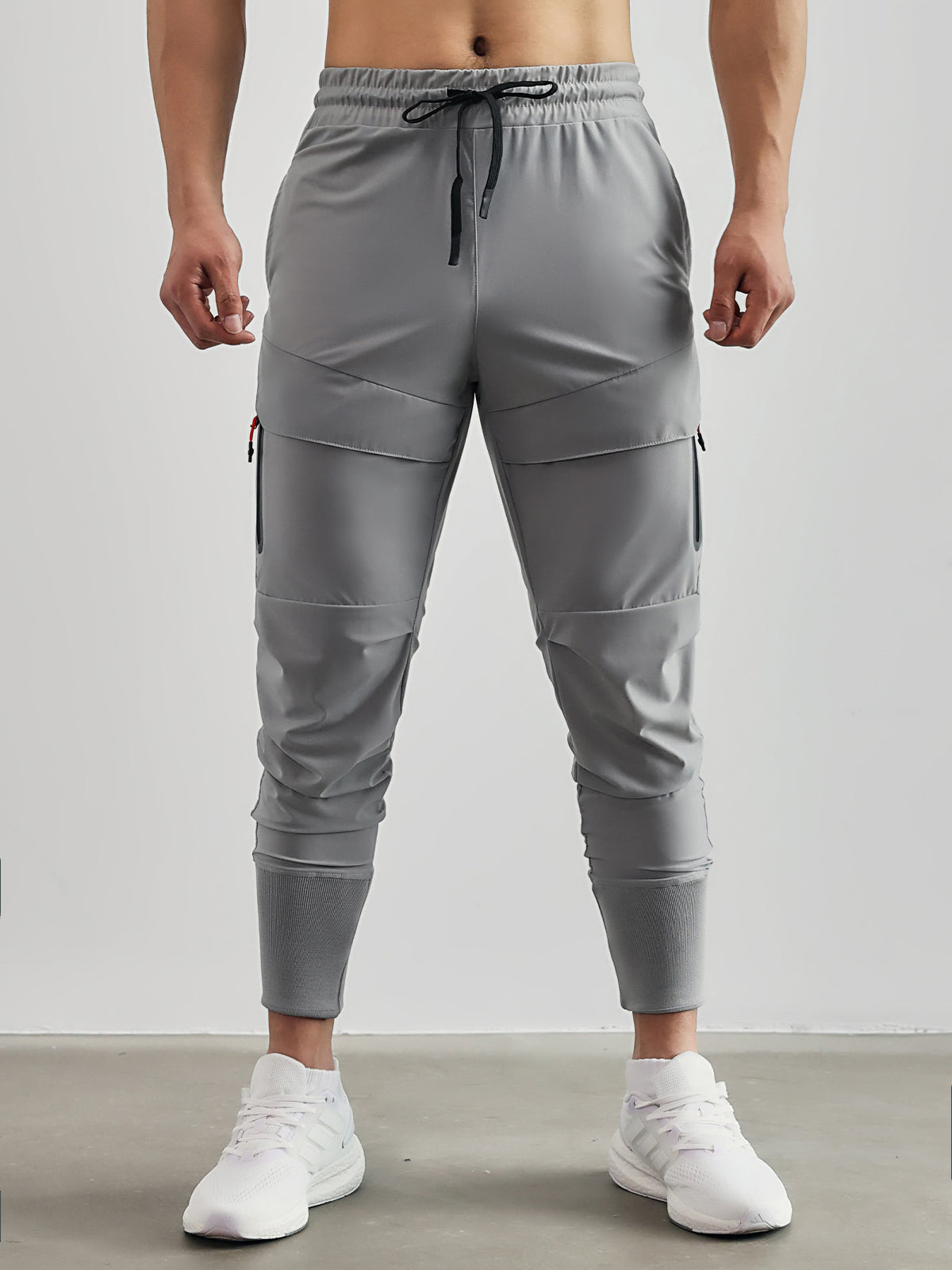 Herren Stretch-Athletikhose mit Elastikbund und Tapered Legs