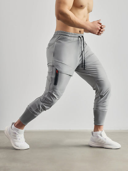 Herren Stretch-Athletikhose mit Elastikbund und Tapered Legs