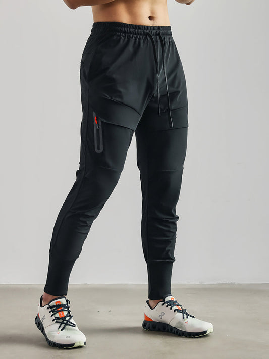 Herren Stretch-Athletikhose mit Elastikbund und Tapered Legs