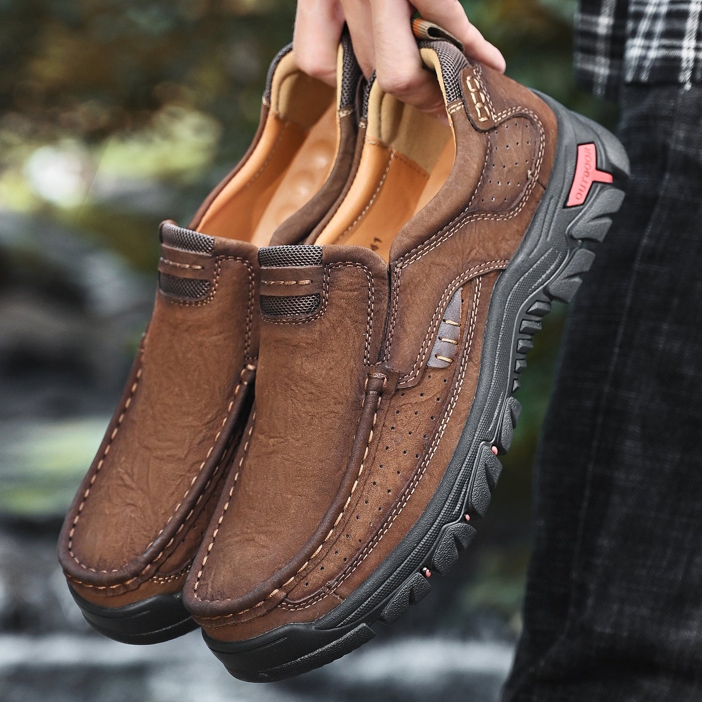 Orthopädische Herren-Slipper Mit Fußgewölbeunterstützung Und Rutschfester Sohle – Lederoptik