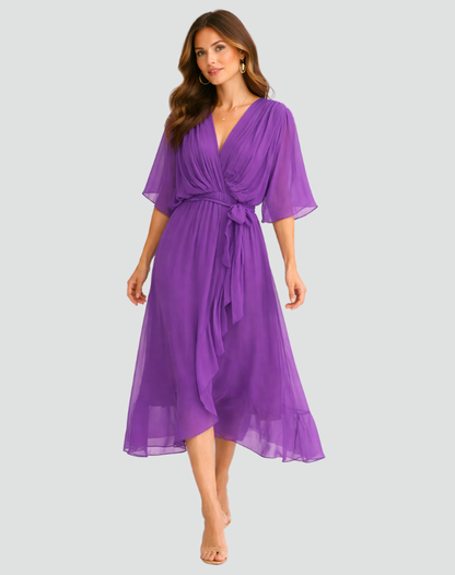 Maxikleid für Damen mit elegantem Wickeldesign