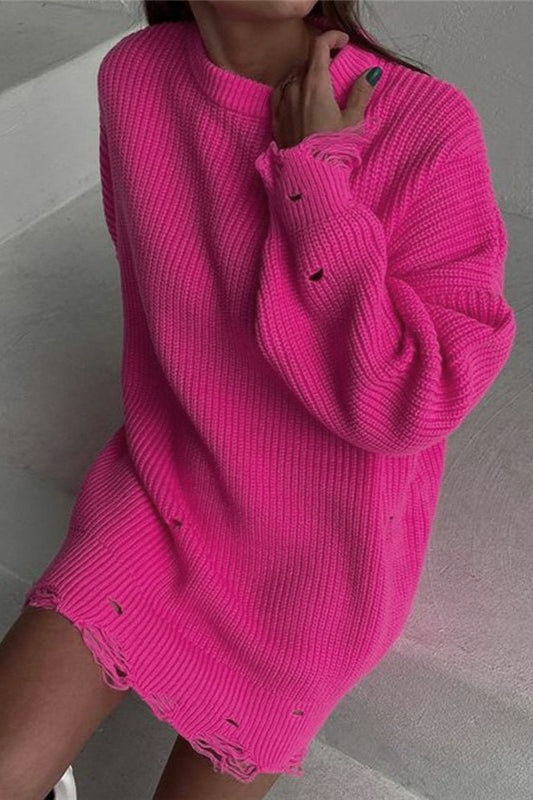 Damen-Strickpullover im weiten Oversize-Schnitt mit hohem Rollkragen