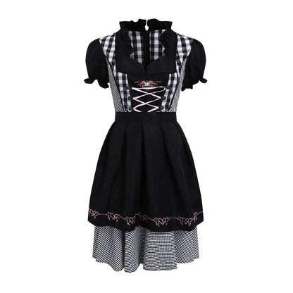 Dirndlkleid für Damen im traditionellen bayerischen Stil mit Schnürmieder