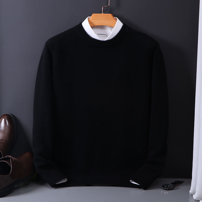 Men's Sweater Crew Neck Loose Fit Long Sleeve – Cotton Blend