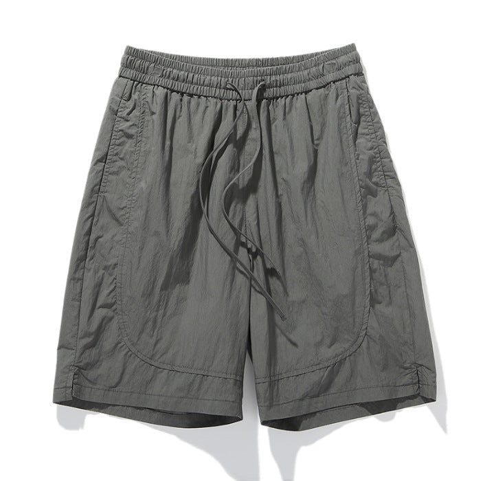 Herren Sommershorts, Lockere Passform, Schnelltrocknend, Einfarbig, Mittellang