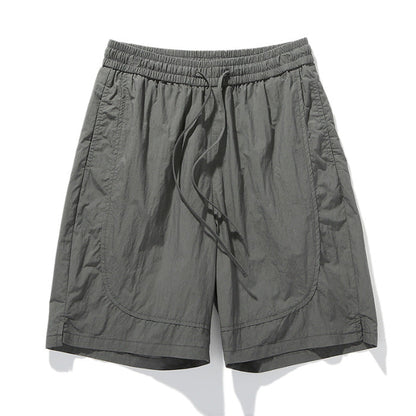 Herren Sommershorts, Lockere Passform, Schnelltrocknend, Einfarbig, Mittellang