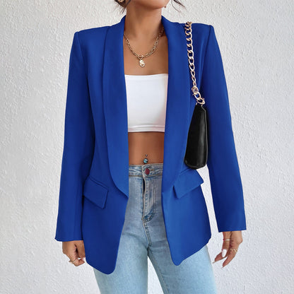Women's winter jacket with lapel collar and long sleeves – classic style