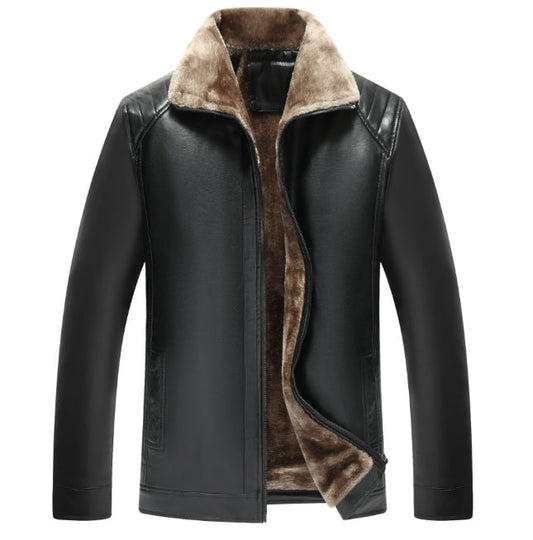 Herren Winter-Steppjacke mit Reverskragen und mehreren Taschen