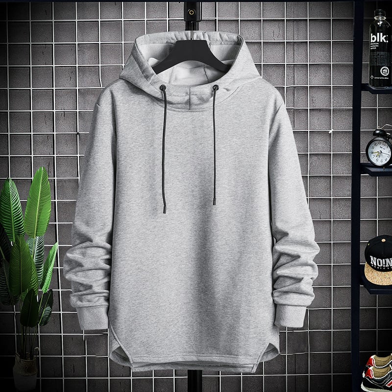 Men's Hoodie Crew Neck Kangaroo Pocket Dropped Shoulders – Cotton Blend