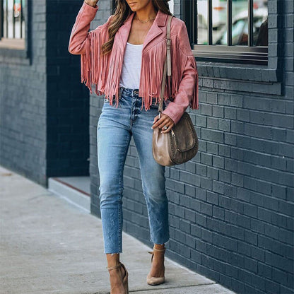 Fransenjacke Im Boho-Stil