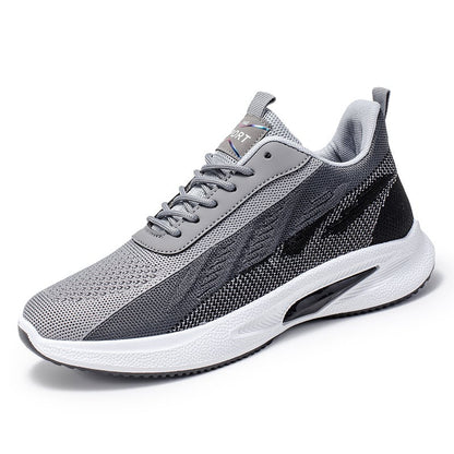 Men's lace-up sneakers with low-top design and rounded toe area