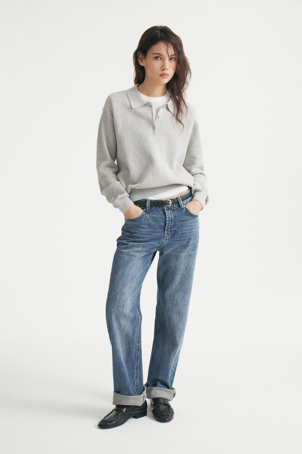Herrenpullover aus Strick mit Polokragen für einen gepflegten Alltagslook