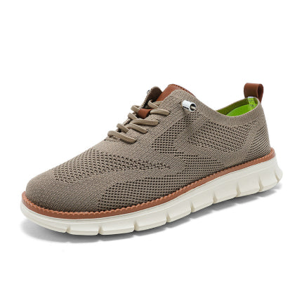 Leichte Herren-Sneaker Mit Niedrigem Schaft, Obermaterial Aus Mesh, Flache Ferse