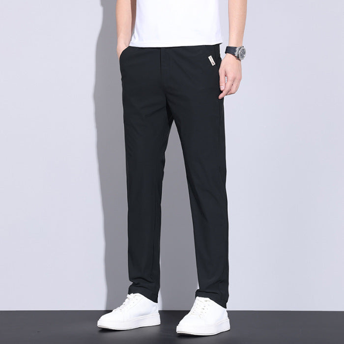 Herren Schnelltrocknende Hose Mit Hohem Elastischem Bund, Bleistiftform