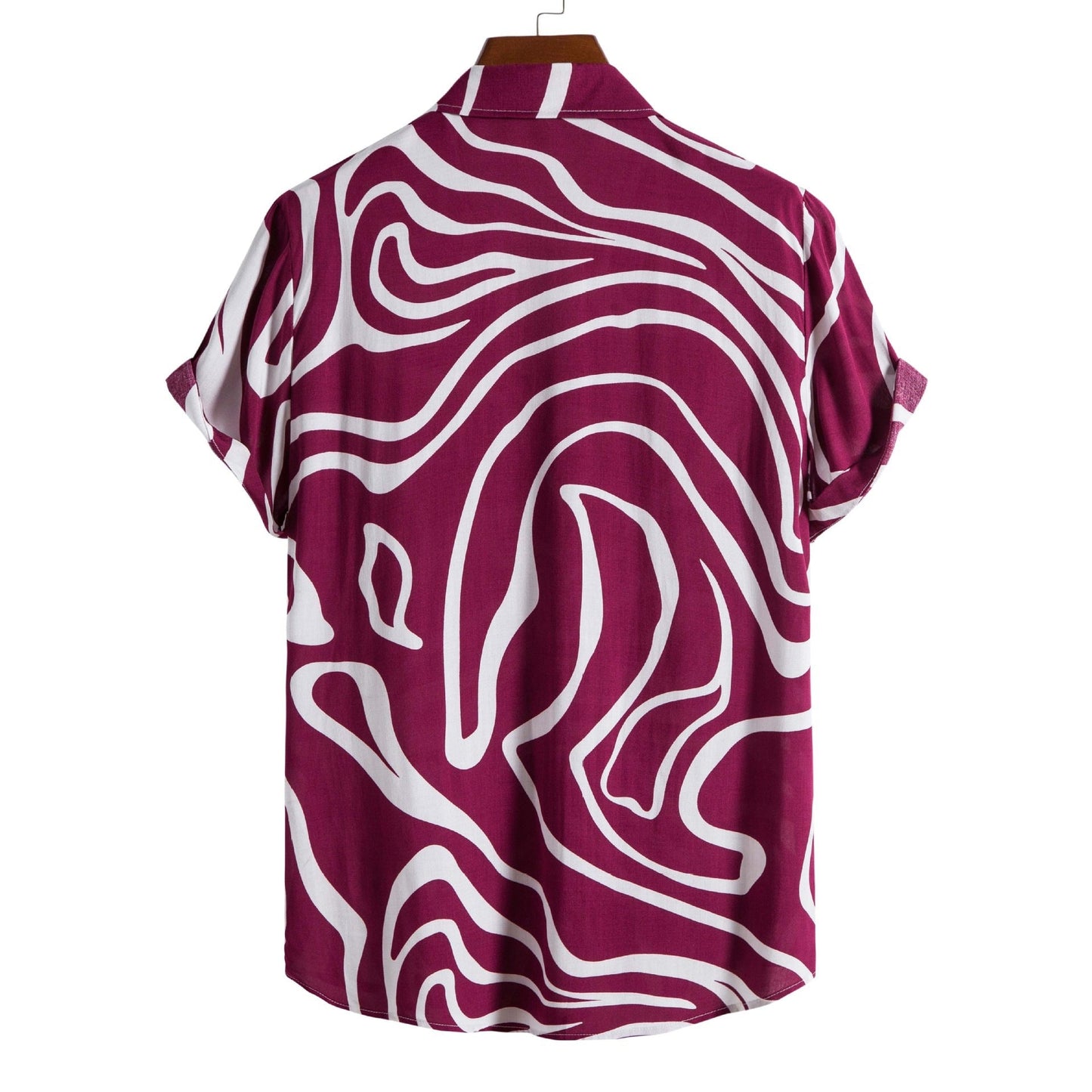Herren Plus Sommer Kurzarm-Cardigan Mit Geometrischem Print, Grün, Hellgrün