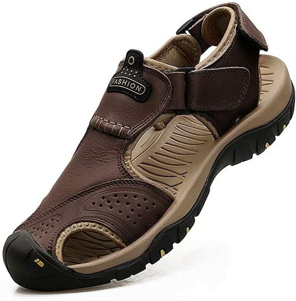 Herren-Sommersandalen Zum Hineinschlüpfen, Breite Passform, Rutschfeste, Gepolsterte Sohle