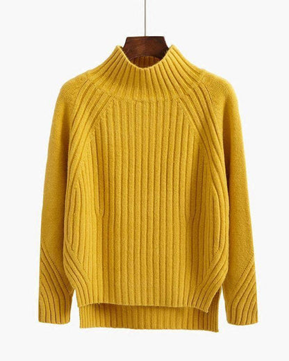 Women's Sweater with Long Sleeves and Ribbed Hem