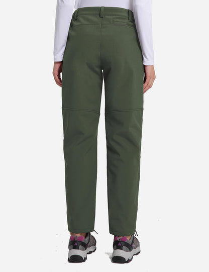 Women's Winter Thermal Pants with Pre-shaped Knees and Zipper Pockets