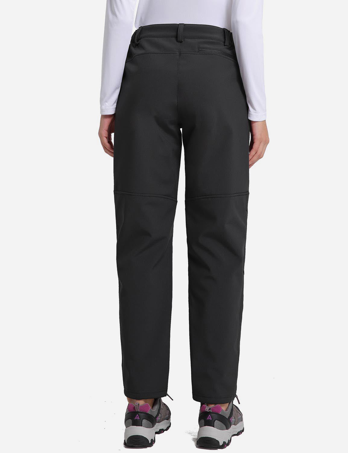 Women's Winter Thermal Pants with Pre-shaped Knees and Zipper Pockets
