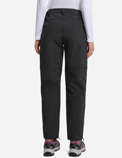 Women's Winter Thermal Pants with Pre-shaped Knees and Zipper Pockets
