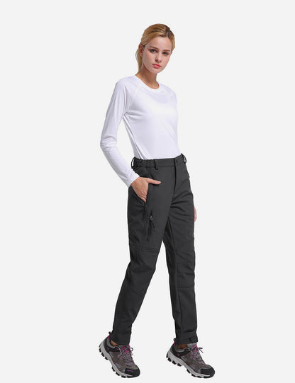 Women's Winter Thermal Pants with Pre-shaped Knees and Zipper Pockets