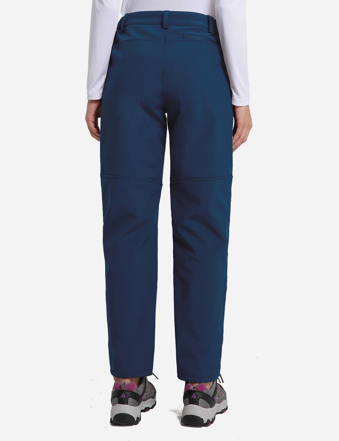 Women's Winter Thermal Pants with Pre-shaped Knees and Zipper Pockets