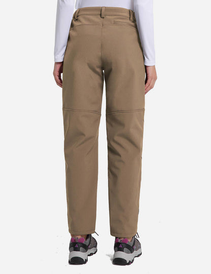 Women's Winter Thermal Pants with Pre-shaped Knees and Zipper Pockets