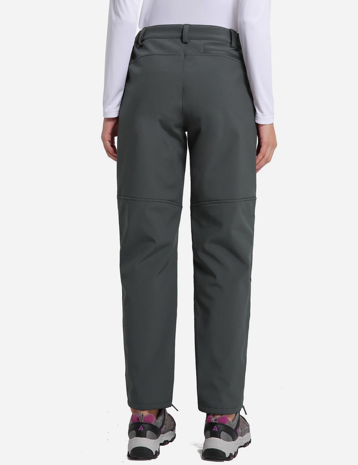 Women's Winter Thermal Pants with Pre-shaped Knees and Zipper Pockets