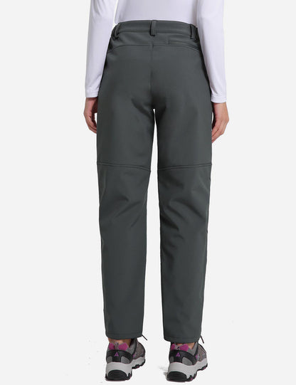 Women's Winter Thermal Pants with Pre-shaped Knees and Zipper Pockets
