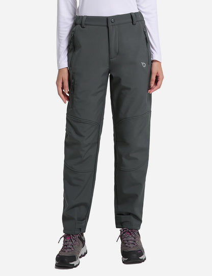 Women's Winter Thermal Pants with Pre-shaped Knees and Zipper Pockets