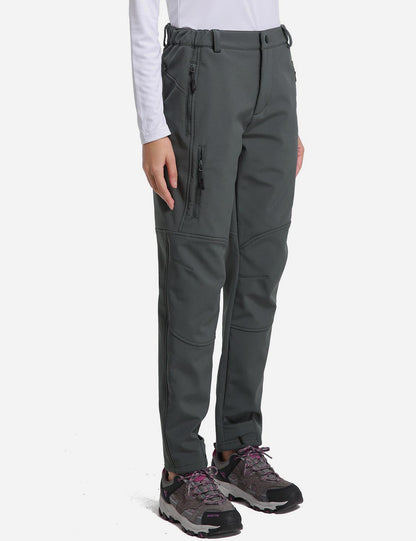 Women's Winter Thermal Pants with Pre-shaped Knees and Zipper Pockets