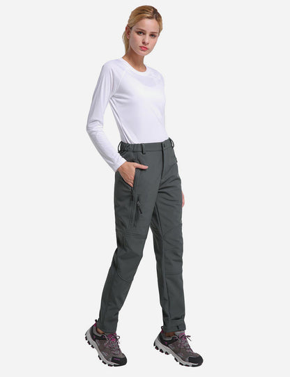 Women's Winter Thermal Pants with Pre-shaped Knees and Zipper Pockets