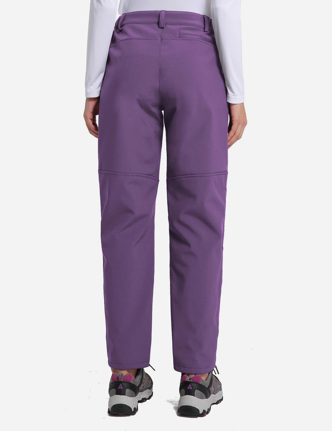 Women's Winter Thermal Pants with Pre-shaped Knees and Zipper Pockets