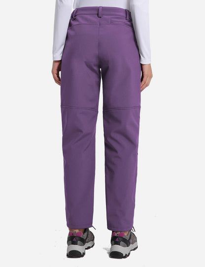 Women's Winter Thermal Pants with Pre-shaped Knees and Zipper Pockets