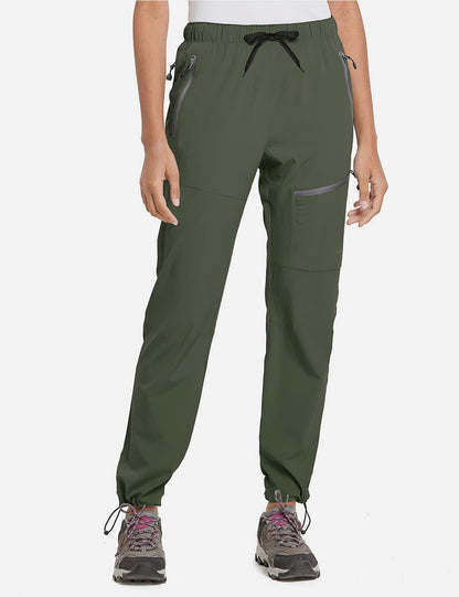 Damen Wanderhose Mit Kordelzug, Reißverschlusstaschen Und Verstellbaren Bündchen