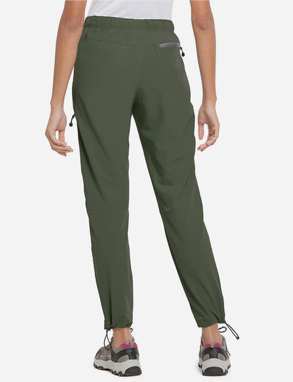 Damen Wanderhose Mit Kordelzug, Reißverschlusstaschen Und Verstellbaren Bündchen