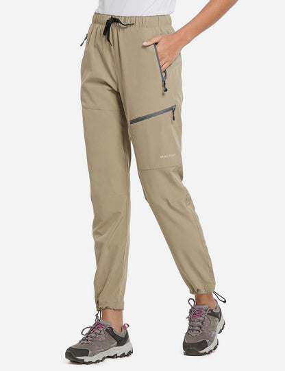 Damen Wanderhose Mit Kordelzug, Reißverschlusstaschen Und Verstellbaren Bündchen