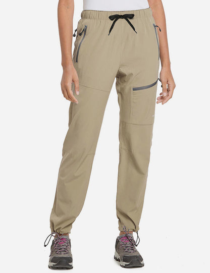 Damen Wanderhose Mit Kordelzug, Reißverschlusstaschen Und Verstellbaren Bündchen