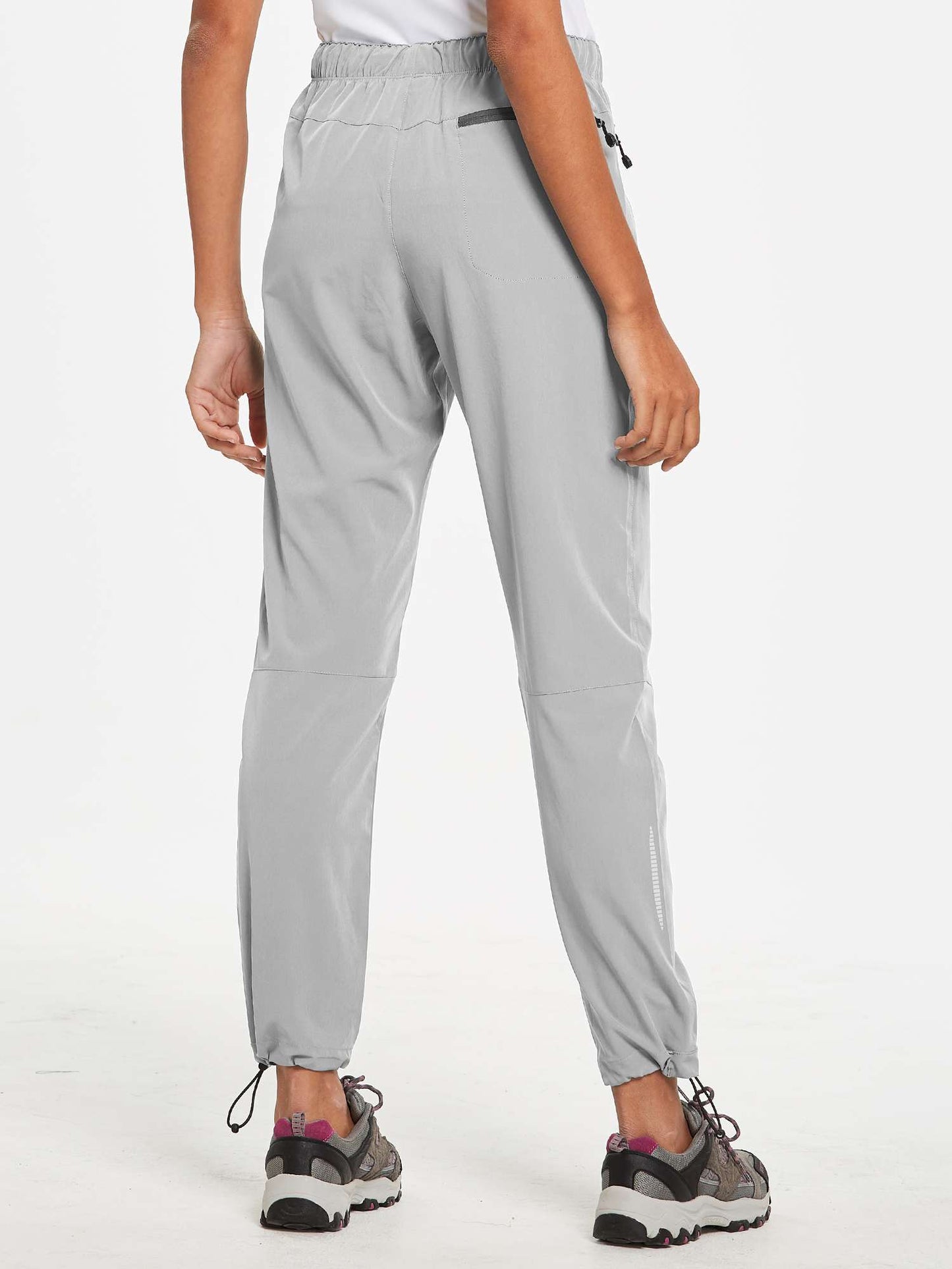 Damen Wanderhose Mit Kordelzug, Reißverschlusstaschen Und Verstellbaren Bündchen