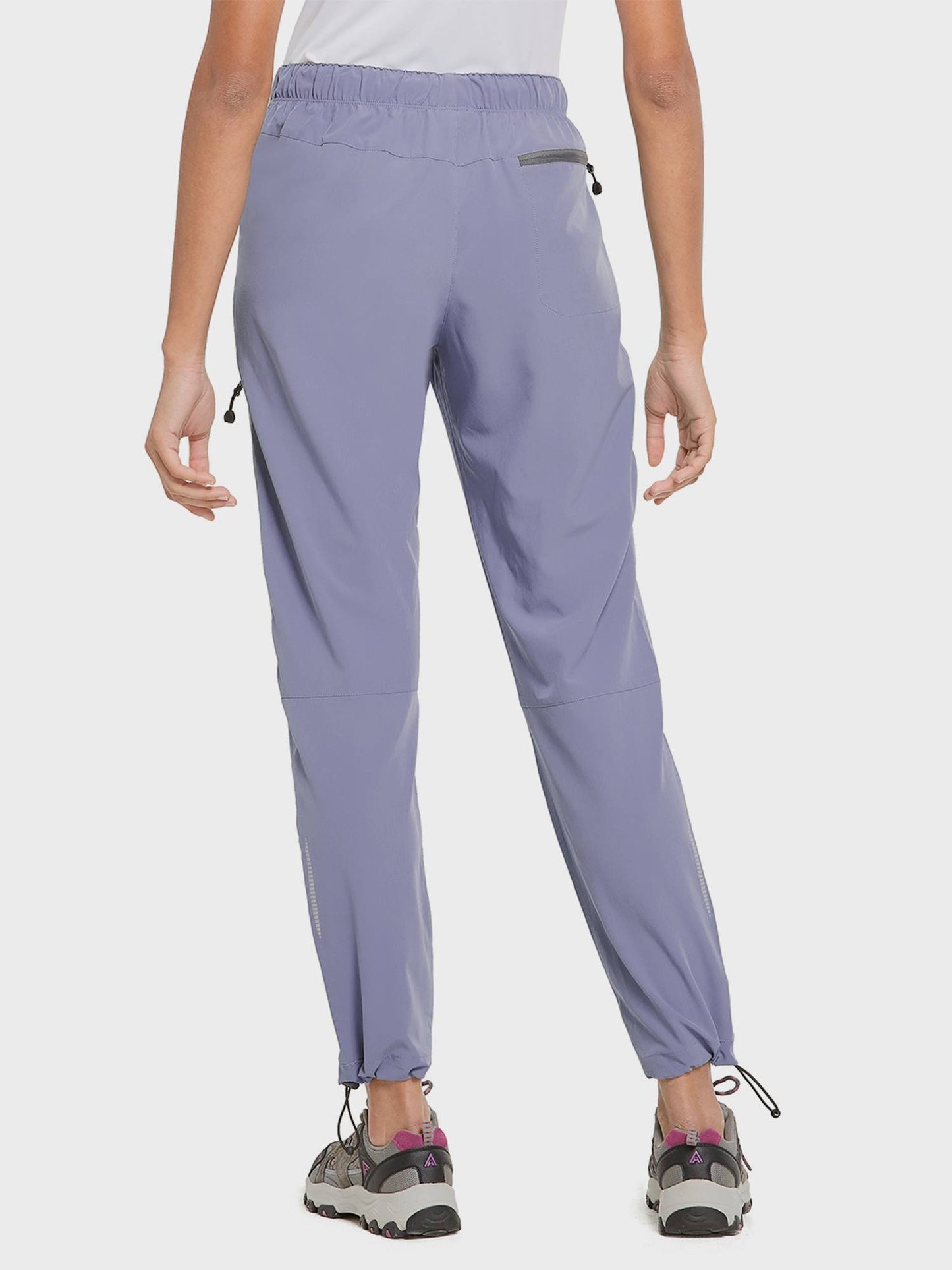 Damen Wanderhose Mit Kordelzug, Reißverschlusstaschen Und Verstellbaren Bündchen