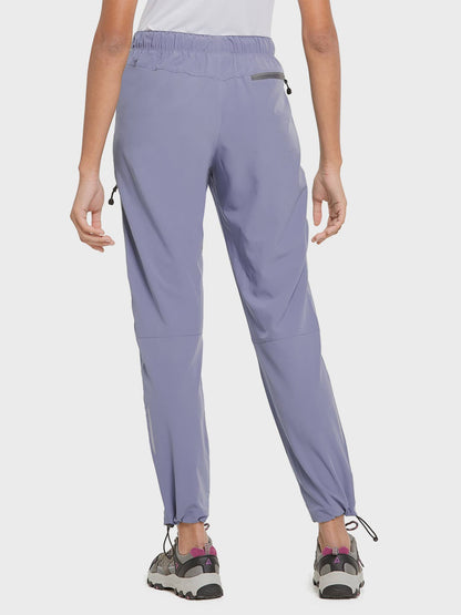 Damen Wanderhose Mit Kordelzug, Reißverschlusstaschen Und Verstellbaren Bündchen
