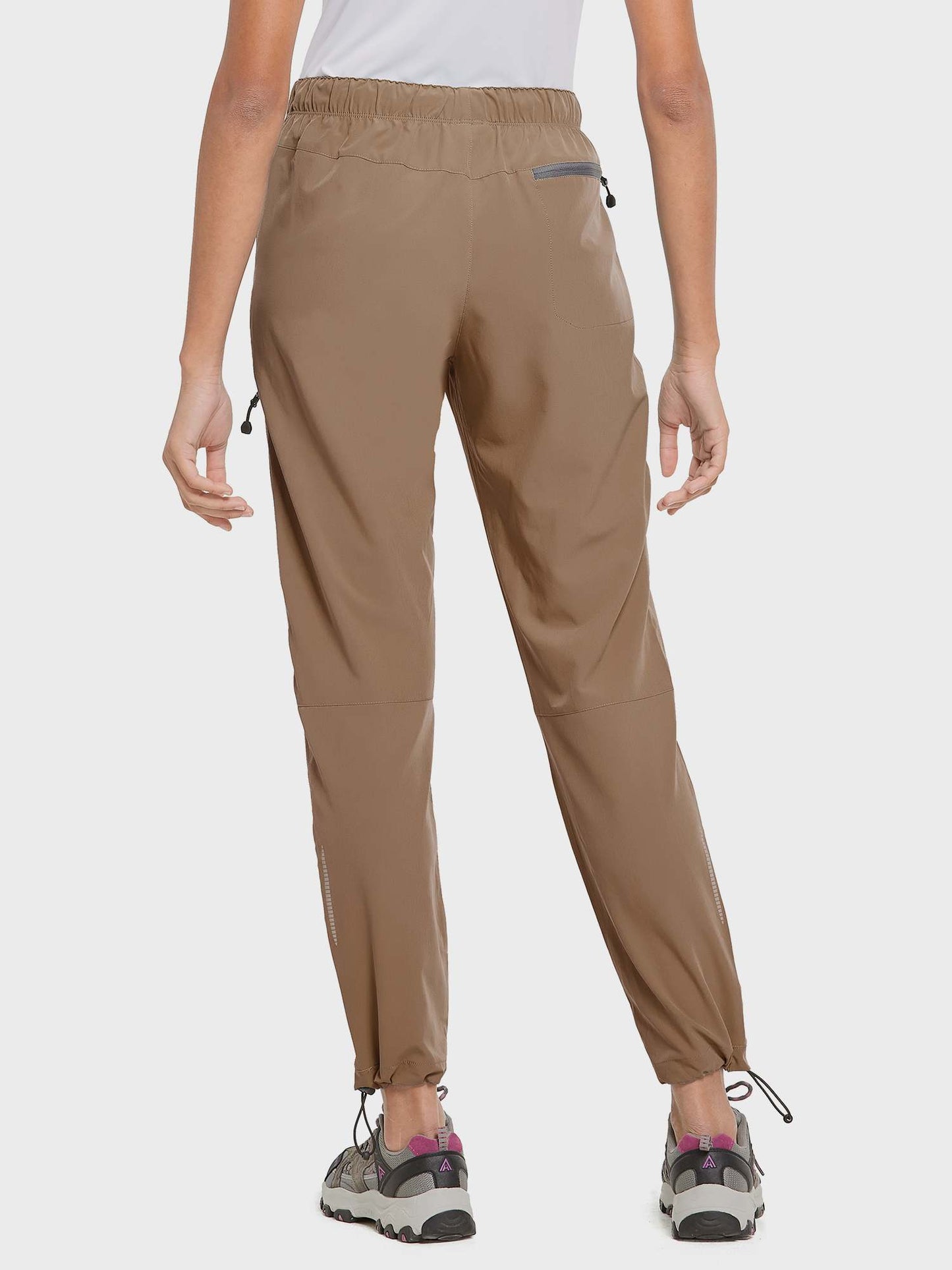 Damen Wanderhose Mit Kordelzug, Reißverschlusstaschen Und Verstellbaren Bündchen