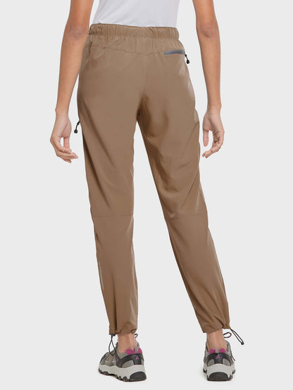 Damen Wanderhose Mit Kordelzug, Reißverschlusstaschen Und Verstellbaren Bündchen