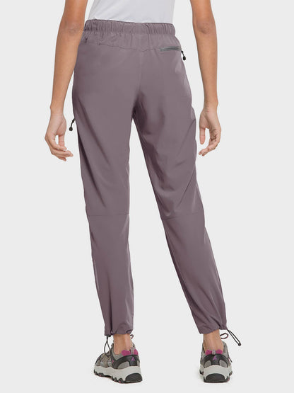 Damen Wanderhose Mit Kordelzug, Reißverschlusstaschen Und Verstellbaren Bündchen