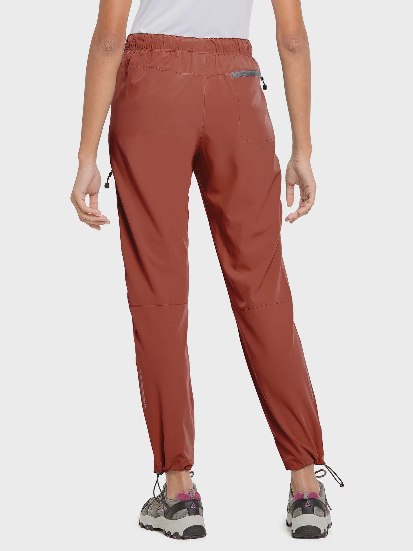 Damen Wanderhose Mit Kordelzug, Reißverschlusstaschen Und Verstellbaren Bündchen