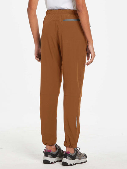 Damen Wanderhose Mit Kordelzug, Reißverschlusstaschen Und Verstellbaren Bündchen