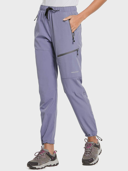 Damen Wanderhose Mit Kordelzug, Reißverschlusstaschen Und Verstellbaren Bündchen