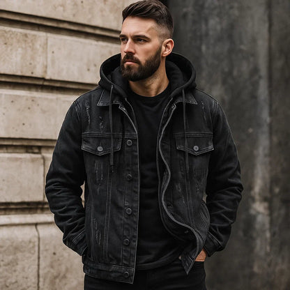 Herren Winterjacke Mit Verstärkten Nähten Und Isoliertem Innenfutter