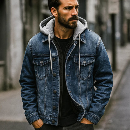 Herren Winterjacke Mit Verstärkten Nähten Und Isoliertem Innenfutter