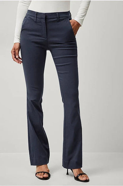 Women's Bootcut Pants with Mid Rise and Flared Legs